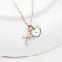 Rose Gold & Platinum Plated Baguette Cut Cubic Zirconia Cross Pendant Necklace with Mustard Seed Heart Pendant Y938 Rose Gold & Platinum Plated Baguette Cut Cubic Zirconia Cross Pendant Necklace with Mustard Seed Heart Pendant Y938