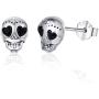 925 Sterling Silver Skull Studs Punk Earrings, Hypoallergenic Post Earrings for Sensitive Ears, Skull Jewelry Mother Day Gift for Women Girlfriend Daughter with Gift Box