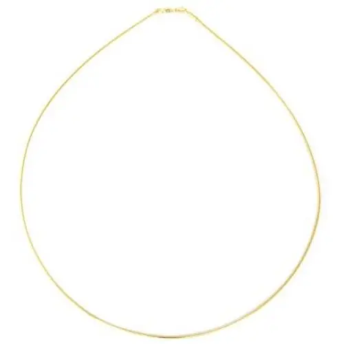1mm thick 14k gold plated solid sterling silver 925 Italian Omega chain necklace spring ring clasp - inch 12''/30cm, 14''/35cm, 16''/40cm, 18''/45cm, 20''/50cm, 22''/55cm, 24''/60cm