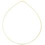 1mm thick 14k gold plated solid sterling silver 925 Italian Omega chain necklace spring ring clasp - inch 12''/30cm, 14''/35cm, 16''/40cm, 18''/45cm, 20''/50cm, 22''/55cm, 24''/60cm