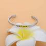 HOLLP Semicolon Jewelry Mental Health Depression Awareness Semicolon Cuff Bracelet Inspirational Jewelry Gift