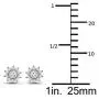 1/5 to 3/4 Carat Diamond Halo Star Stud Earrings for Women in 14k White Gold (H-I, SI2-I1, cttw) with Push Back by Privosa Fine Jewelry
