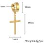 Dangle Cross Earrings for Men Punk Stainless Steel Hoop Earrings Piercing Jewelry…