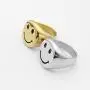 IDesign Smiley Face Ring chunky Gold White Silver Signet Ring, Stainless Steel Asthetic Cool Rings For Egirl Eboy Handmade Rings Dainty Statement Ring For Women Men IDesign Smiley Face Ring chunky Gold White Silver Signet Ring, Stainless Steel Asthetic Cool Rings For Egirl Eboy Handmade Rings Dainty Statement Ring For Women Men