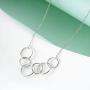 SOULMEET 60th 50th 40th 30th Birthday Gifts Necklace for Women, Sterling Silver Circle Necklace Jewelry for Her, Each Circle for A Fabulous Decades