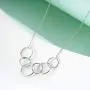 SOULMEET 60th 50th 40th 30th Birthday Gifts Necklace for Women, Sterling Silver Circle Necklace Jewelry for Her, Each Circle for A Fabulous Decades