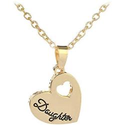 Luvalti “Daughter” Heart Pendant Necklace - Personalized Jewelry Gift - Makes The Perfect