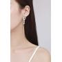 SBLING Platinum-Plated Cubic Zirconia Drop Earrings - Gifts for Women/Girls