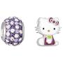 Hello Kitty Sterling Silver Crystal Charm Bead Set