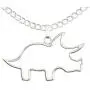 Happy Kisses Dinosaur Triceratops Necklace - Cute Pendant Gift for Women or Kids - Sweet & Funny Message Card Happy Kisses Dinosaur Triceratops Necklace - Cute Pendant Gift for Women or Kids - Sweet & Funny Message Card