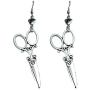 Infinity Love Heart Scissors Earrings Punk Gothic Heart Shears Dangle Drop Earrings for Hairdresser fashion jewelry Gifts