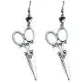 Infinity Love Heart Scissors Earrings Punk Gothic Heart Shears Dangle Drop Earrings for Hairdresser fashion jewelry Gifts