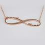 Joelle Jewelry Design Personalized Rose Gold Eternal Infinity Name Necklace Customized Made Name Pendant Necklace