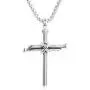 AILUOR Vintage Nail Cross Charm Pendant Necklace, Mens Stainless Steel Christian Chain Jewelry Polished
