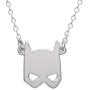 DC Comics Offically Licensed Jewelry for Women Batman Jewelry for Women, Sterling Silver Batman Mask Pendant, 18” Chain