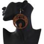 AONJU Womens Wooden Hollow African Dangle Earrings