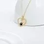 14k Gold Heart Pendant Necklace for Women, Real Gold Dog Cat Paw Print Jewelry Gifts for Her, 16-18 Inch 14k Gold Heart Pendant Necklace for Women, Real Gold Dog Cat Paw Print Jewelry Gifts for Her, 16-18 Inch