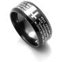 Xusamss Fashion Stainless Steel Lords Prayer Cross Band Ring