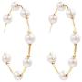 Pearl Hoop Earrings for Women Fashion Hypoallergenic Girls Pearl Earrings Drop Dangle Earrings Jewelry Gifts