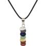 Schmidt Jewelry 7 Stone Chakra Necklace - Natural Stones Pendant - Balance Chakras with Gift Box