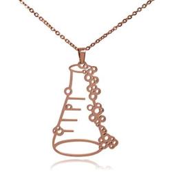 Clayton Jewelry Labs Erlenmeyer Flask Stainless Steel Pendant Necklace