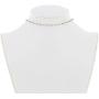 Sterling Silver 12'' + 3'' Italian Diamond-Cut MoonBeads Choker Necklace