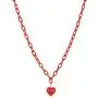 WeeH Rainbow Pendant Necklace Choker for Women Men Girls Boys - Colored Link Chain Choker Necklace with Heart Pendant WeeH Rainbow Pendant Necklace Choker for Women Men Girls Boys - Colored Link Chain Choker Necklace with Heart Pendant