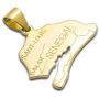 Fusamk Fashion Plated 18K Gold Senegal Map Pendant Necklace,20'' Chain
