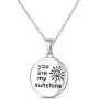 Charmsy Sterling Silver Jewelry Inspiration Engraved Pendant Necklace with Cable Chain for Women Teen Charmsy Sterling Silver Jewelry Inspiration Engraved Pendant Necklace with Cable Chain for Women Teen