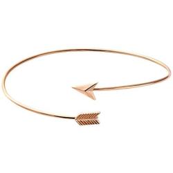 SENFAI Arrow Bangle Adjustable Wire Wrapped Bracelet Simple Style