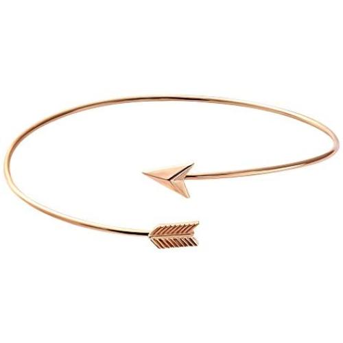 SENFAI Arrow Bangle Adjustable Wire Wrapped Bracelet Simple Style