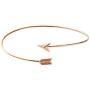 SENFAI Arrow Bangle Adjustable Wire Wrapped Bracelet Simple Style