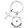 FAADBUK Christian Gift Cross Mustard Seed Keychain Faith Mustard Seed Jewely Religious Inspirational Jewelry for Women GirlsSon Uncle Brother Boyfriend