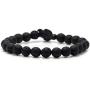 Heavstjer Yoga 8mm Lava Rock Onyx Turquoise Stone Bead Bracelet Turtle Charm Bracelet