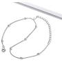 ChicSilver 925 Sterling Silver Ankle Bracelet for Women, Simple Durable Cuban Link/Figaro/Twist Rope Chain Anklets for Beach Party(with Gift Box)