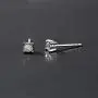 1/20 CT.TDW. Round-cut Diamond Solitaire Stud Earrings with Silver Rhodium 1/20 CT.TDW. Round-cut Diamond Solitaire Stud Earrings with Silver Rhodium