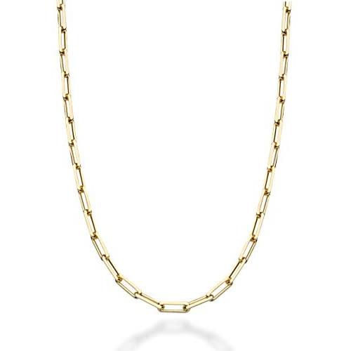 MiaBella Solid 18K Gold Over Sterling Silver Italian 3mm Paperclip Link Chain Necklace for Women Men, 16, 18, 20, 22, 24, 26, 30 Inch 925 Made in Italy