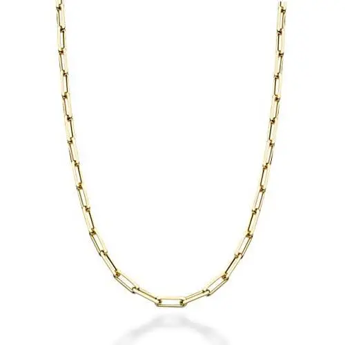 MiaBella Solid 18K Gold Over Sterling Silver Italian 3mm Paperclip Link Chain Necklace for Women Men, 16, 18, 20, 22, 24, 26, 30 Inch 925 Made in Italy