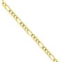 Gold Plated Stainless Steel 4.5 5MM Figaro Link Chain- Men and Women Necklace Jewelry
