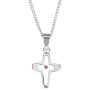 Dicksons Mustard Seed Open Cross Pendant Girls 16 Inch Silver Plated Everyday Necklace in Jewelry Gift Box