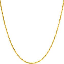 LIFETIME JEWELRY 1.2mm Twisted Cobra Chain Necklace for Women & Men 24k Gold Plated