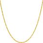 LIFETIME JEWELRY 1.2mm Twisted Cobra Chain Necklace for Women & Men 24k Gold Plated