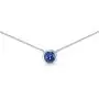 Sterling Silver 6mm Round Bezel-Set Dainty Choker Necklace Made with Swarovski Crystals Sterling Silver 6mm Round Bezel-Set Dainty Choker Necklace Made with Swarovski Crystals