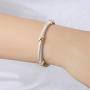 UNY Bracelet Designer Brand Inspired Antique Women Jewelry Cross Cable Wire Bangle Christmas Day Gifts (Triple No Stone)