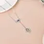 PEIMKO Y Lariat 925 Sterling Silver Hamsa hand Evil Eye Pendant Necklace, Cubic Zirconia Protection Amulet Necklace for Women PEIMKO Y Lariat 925 Sterling Silver Hamsa hand Evil Eye Pendant Necklace, Cubic Zirconia Protection Amulet Necklace for Women