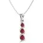 Diamondere Natural and Certified Gemstone Three Stone Necklace in 14k White Gold | 0.17 Carat Journey Pendant with Chain Diamondere Natural and Certified Gemstone Three Stone Necklace in 14k White Gold | 0.17 Carat Journey Pendant with Chain