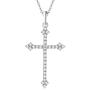 FANCIME Gold Plated 925 Sterling Silver High Polished Infinity/Heart/Gothic Cross Pendant With Cubic Zirconia CZ Pave Necklace for Women Girls, 18''