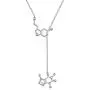 DAOSHANG S925 Sterling Silver Molecule Serotonin and Caffeine Molecule Necklace Chemistry Jewelry for Science Lover and Coffee Lover