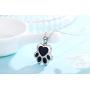 JUSTKIDSTOY Paw Print Locket Necklace 925 Sterling Silver Heart Locket Necklace That Holds Pictures Memorial Pendant Necklace Jewelry Gifts for Women