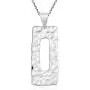 AeraVida Trendy Rectangle Hammered Tribal .925 Sterling Silver Pendant Necklace AeraVida Trendy Rectangle Hammered Tribal .925 Sterling Silver Pendant Necklace